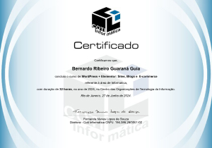 certificado da COTI informática - Javascript Essencial